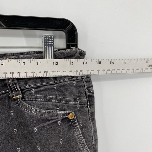 Disney Hannah Montana Jeans Girl's 12 Mid Rise Black Love Heart Denim Stretchy - Picture 4 of 16